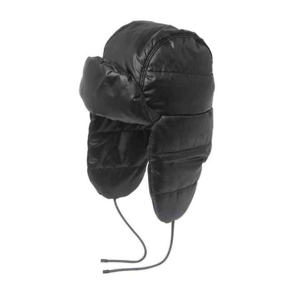 NWOT UGG Womens Black Quilted Puffer Aviator Trapper Hat One Size - Picture 2 of 8